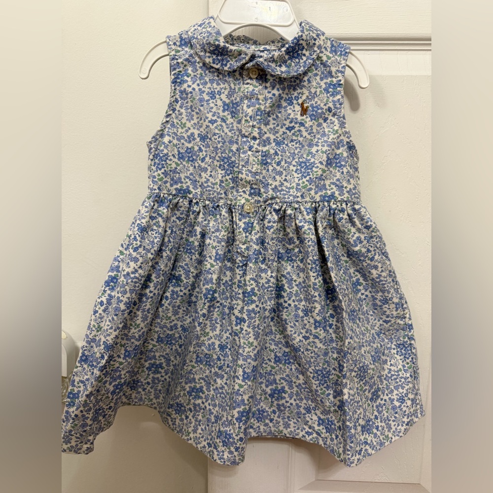 Polo by Ralph Lauren Blue Floral Kids Dress